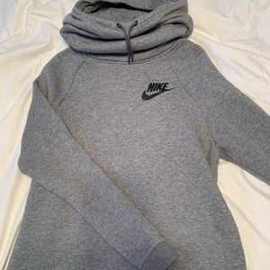 Nike Turtle Neck Hoodie - Grey